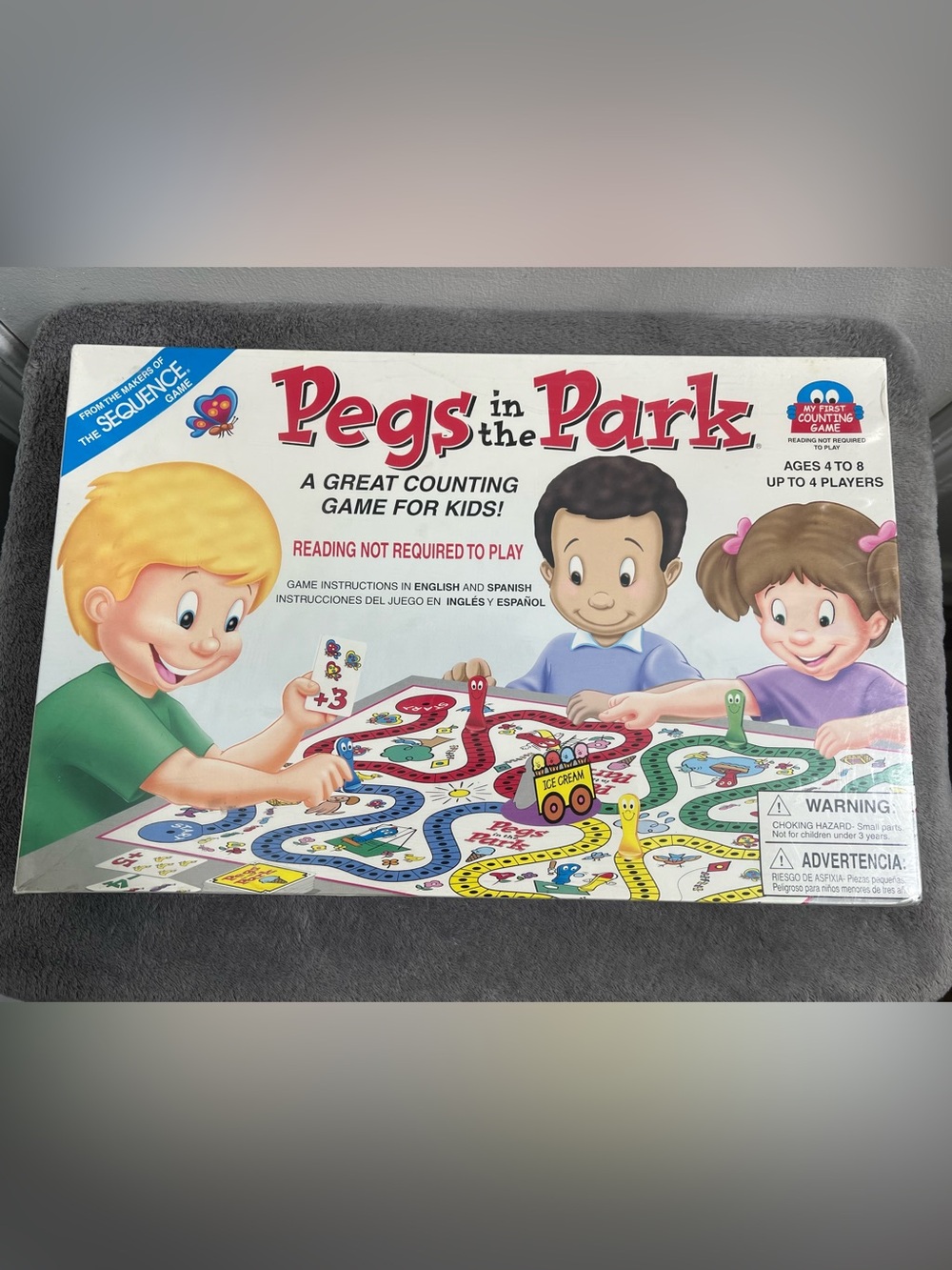 Pegs in the Park Kids Vintage Counting Game - Colorful Board Game